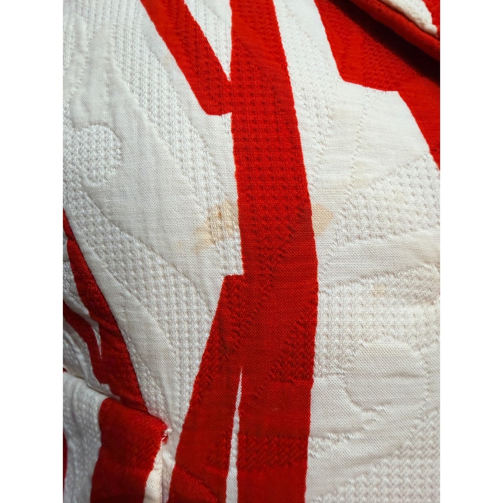 Vintage Red White Geometric Abstract Mod Skirt Suit Set Talon Zipper 60s - Picture 6 of 15